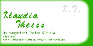 klaudia theiss business card